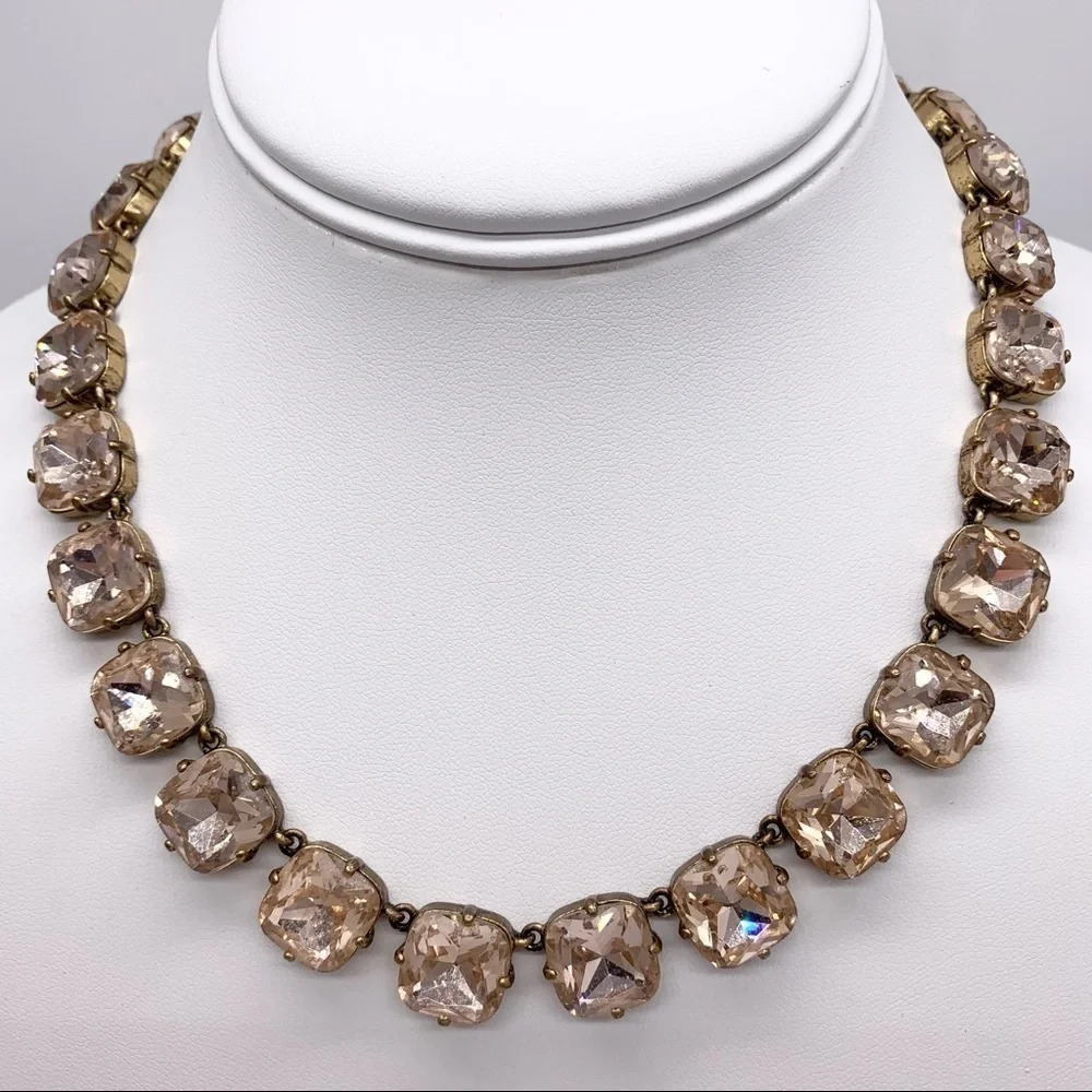 J. Crew Peach Crystal Necklace